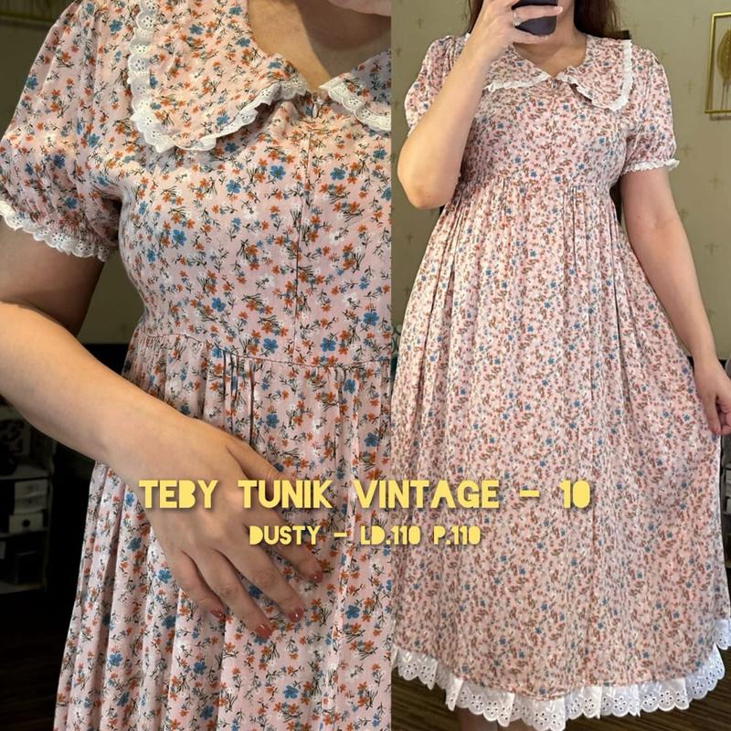 Tunik Midi Rayon Viscose Motif Vintage by Teby 7