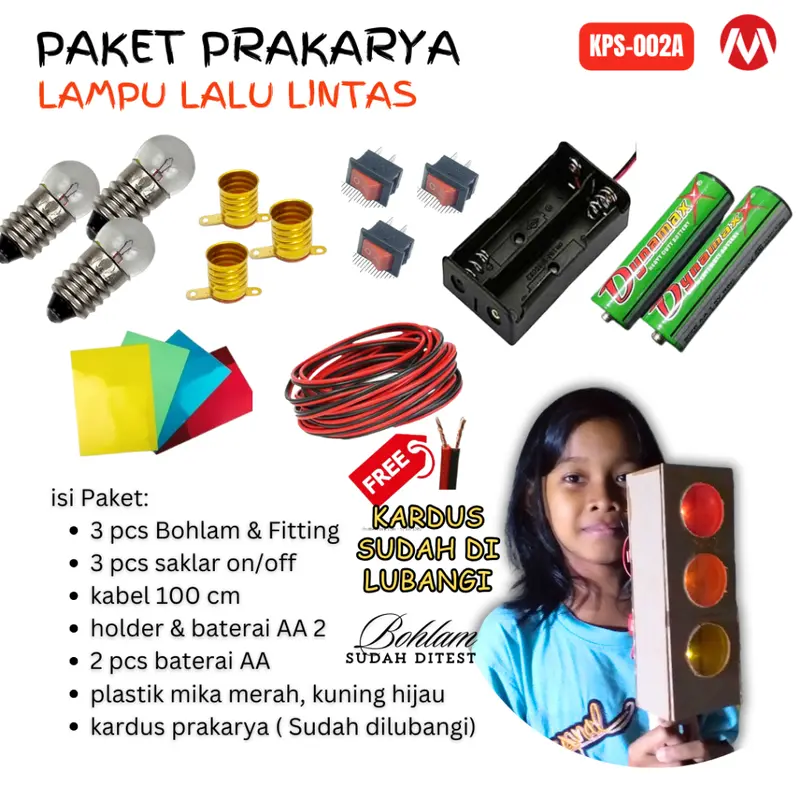 Paket rangkaian lampu lalu lintas lampu lalulintas traffic light untuk prakarya  sekolah tugas sekolah tugas anak / paket contoh rangkaian paralel / lampu paralel / rangkaian paralel seri 4
