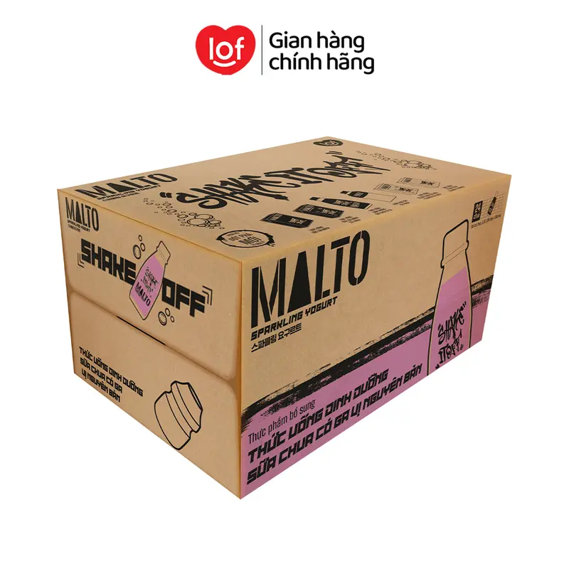 [TẶNG 1 THÙNG] MALTO Sparkling Yogurt MALTO Shake It Off sữa chua có ga vị nguyên bản (thùng 24 chai x 340ml)-LS 3