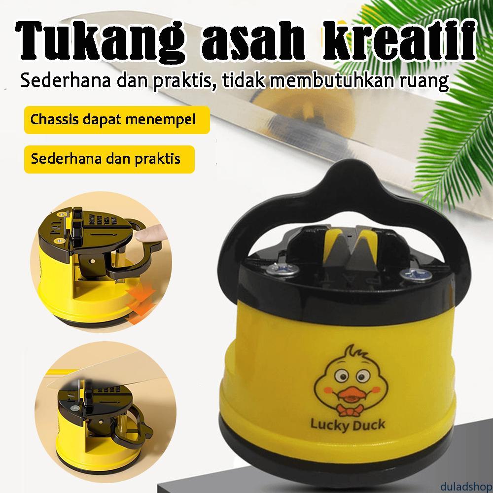 Pengasah Pisau Mini Dapur Dengan Cangkir Hisap Alat Asah Pisau Cepat Rumah Tangga Batu Asah Portable Anti Slip Praktis