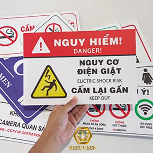 Biển Chỉ Dẫn Trượt Cửa Qua Trái/ Phải, Kéo Cửa - Đẩy Ngang - Kéo Sang Gắn Cửa Ra Vào 5