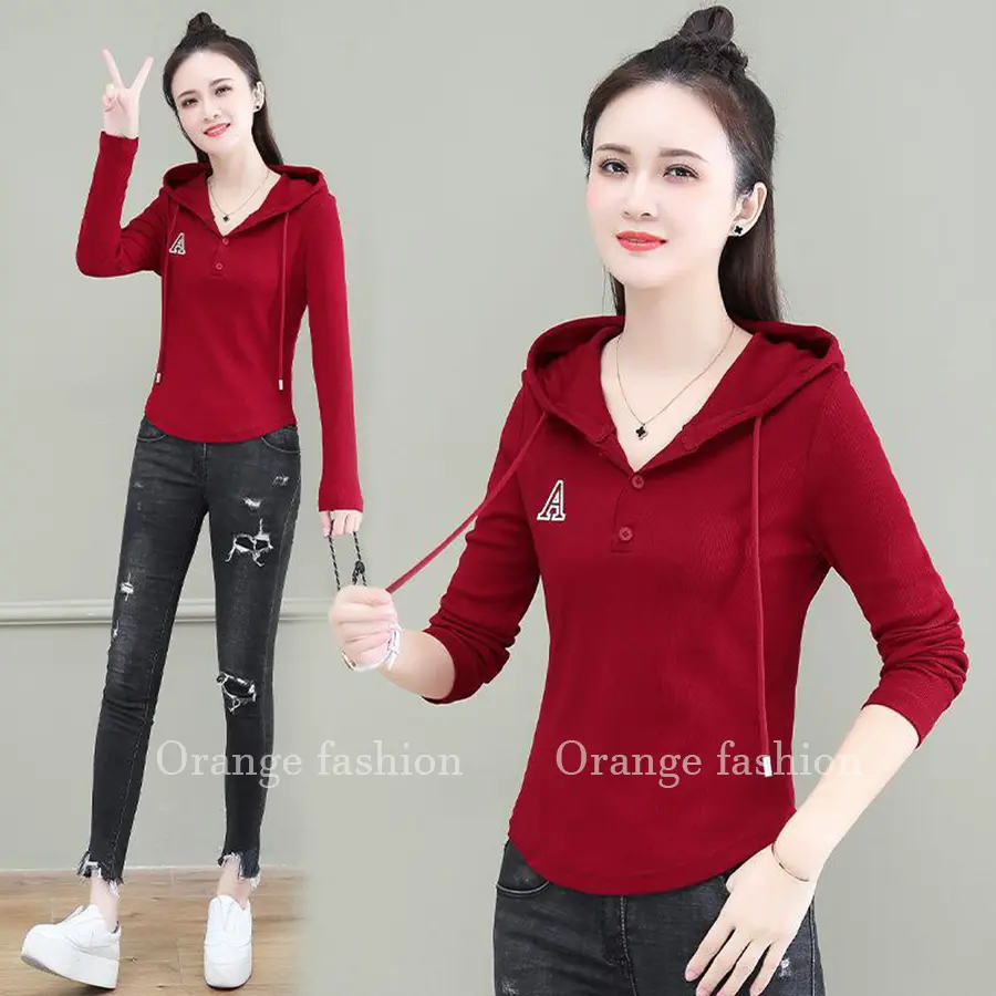 Áo Hoodie nữ thun tăm có nón  RAZAK'S có Size từ 45-65kg RZM52