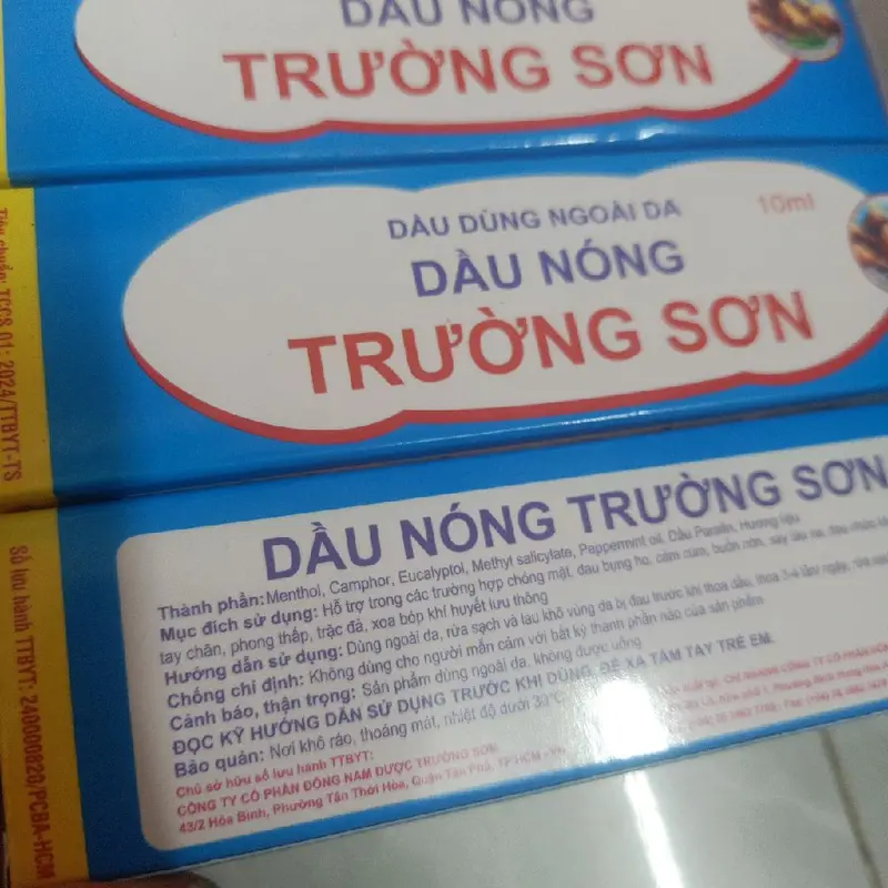 Combo 4 chai Dầu nóng trường sơn chai 10ml Dưỡng Body Massage Dưỡng Da Body 4