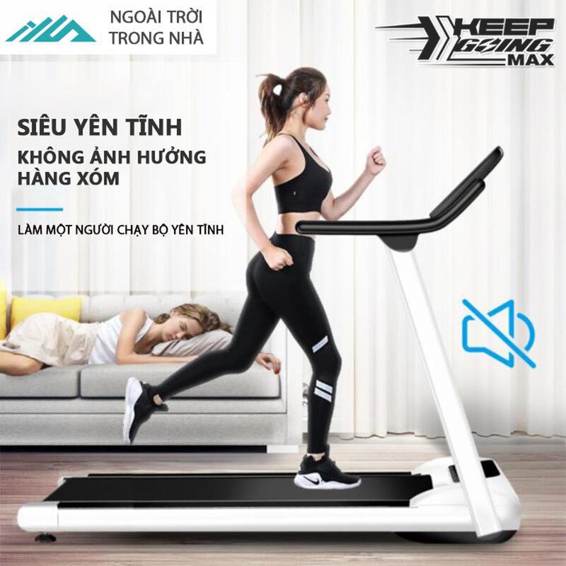 Máy chạy bộ có thể gấp gọn không tiếng ồn cho hộ gia đình 0.75 mã lực yên tĩnh chống xóc chống rung tiết kiệm điện dễ cất gọn không tốn diện tích, có hệ thống chống rung lắc Fish
