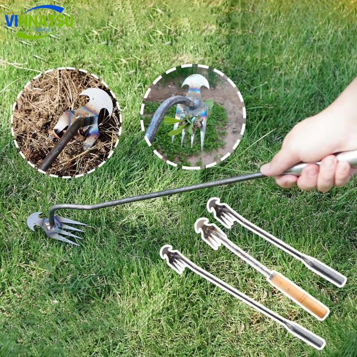 Promo [Vinnatsu]Alat Pencabut Rumput 4 Gigi/Alat Pencabut Rumput Liar ...