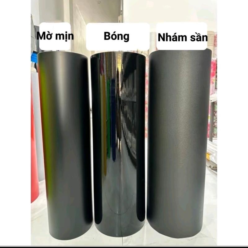 Decal Đen bóng, đen mờ mịn và đen sần loại tốt. Dán xe, điện thoại laptop và nhiều vật dụng khác... Khổ 60cm. Nhãn Dán. Sticker Tem