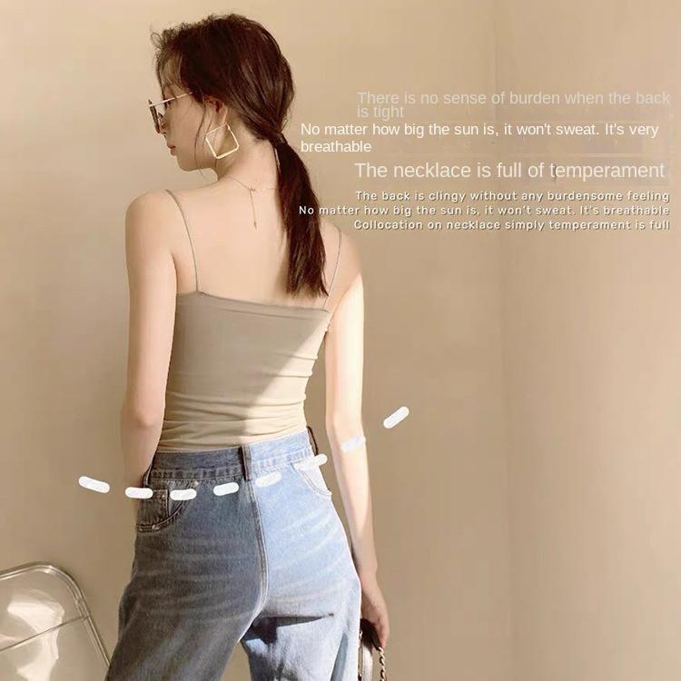 Product Introduction of Popular/Style Seamless Camisole Oil Painting/Girl 1806 Long Vest Sexy Sports Solid Color Bra One Piece Underwear Women Womenswear Tops 2