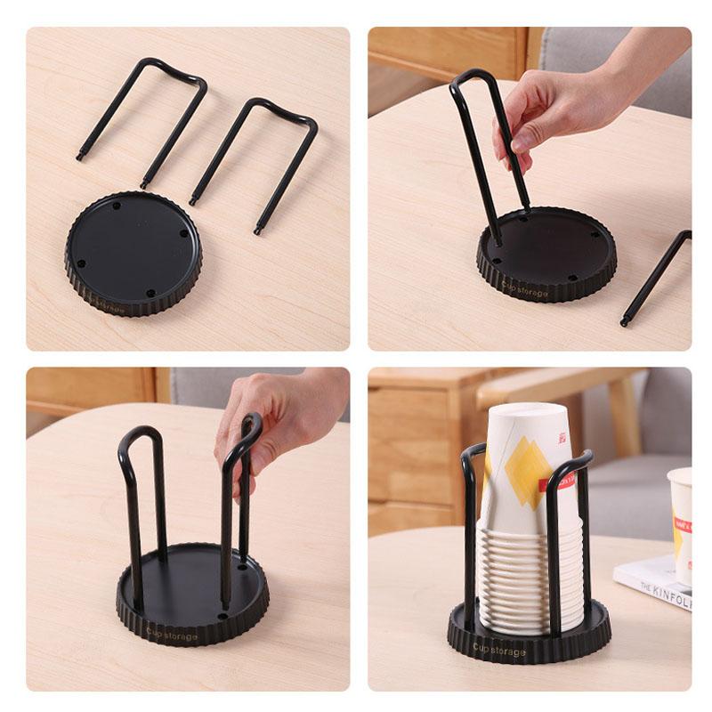 Product Introduction of Disposable Cup Storage Holder Rack Shelf Water Tea Cups Dispenser Mug Display Stand Organizer Supplies Home Organization 3