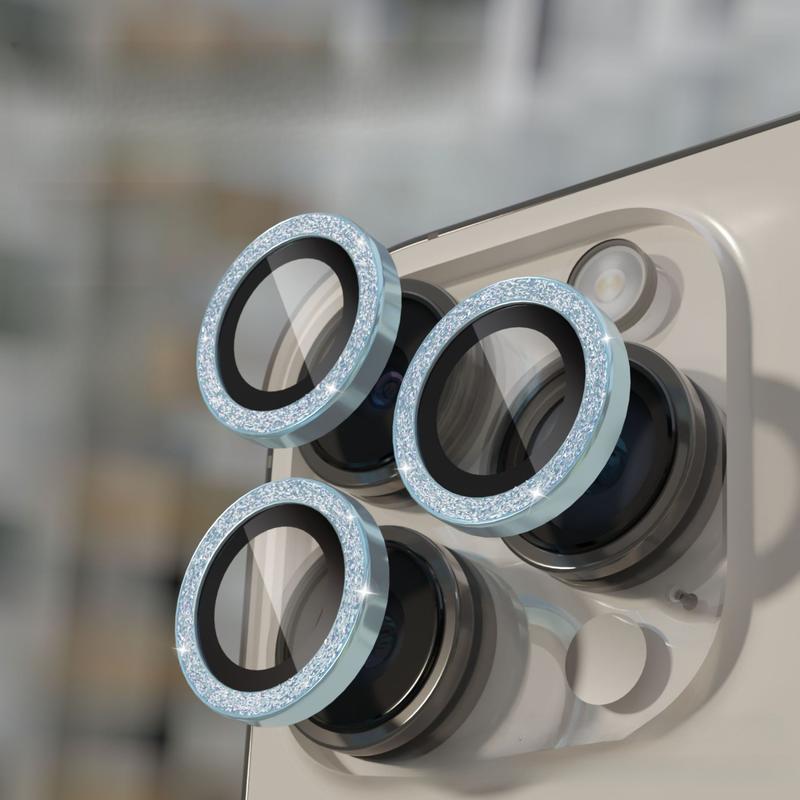 Kính cường lực bảo vệ camera lấp lánh cho iPhone, chống xước, không ảnh hưởng chụp ảnh | MUA 3 TẶNG 3 nhận 6 cái