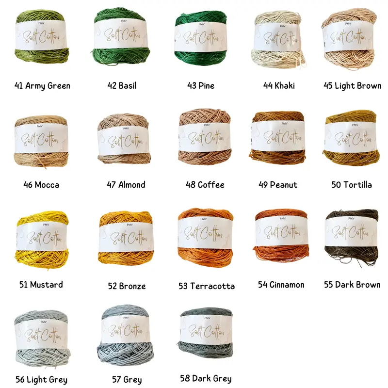 Benang rajut soft cotton SMALL ply SCS1 2