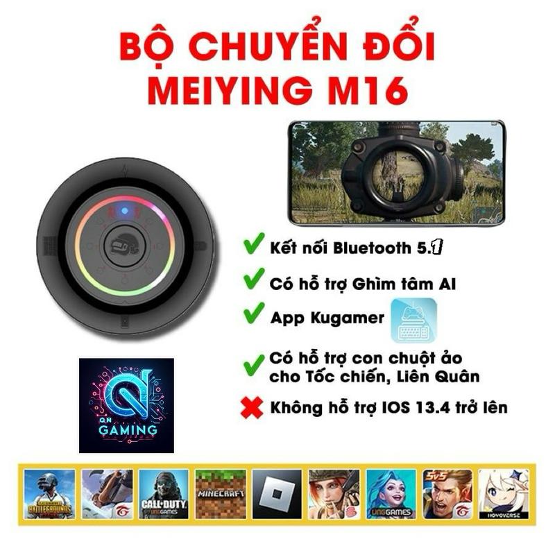 BỘ CHUYỂN ĐỔI Meiying M16 kêt nối choi game trên điên thoại bàng bàn phím và chuột Chơi Điện Tử Cao Su Bluetooth Chơi Game