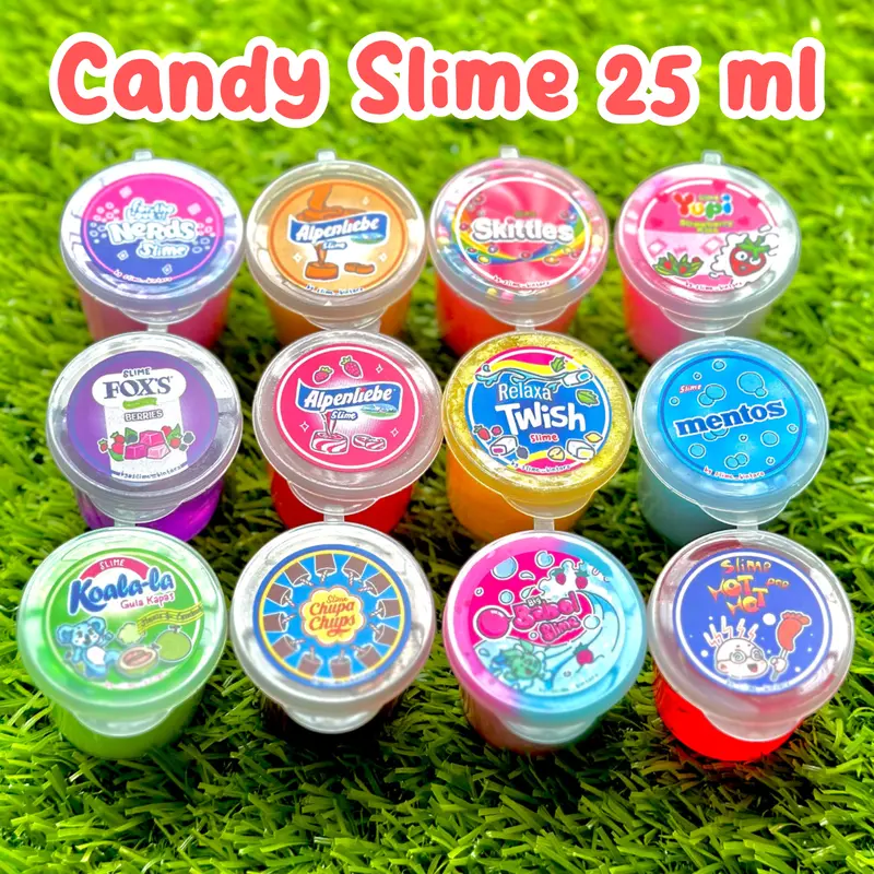 CANDY SLIME 25 ML  || SLIME KUALITAS TERBAIK || SLIME MINI || SLIME KECIL || SLIME LUCU || SLIME WANGI || SLIME BAGUS || SLEM 0