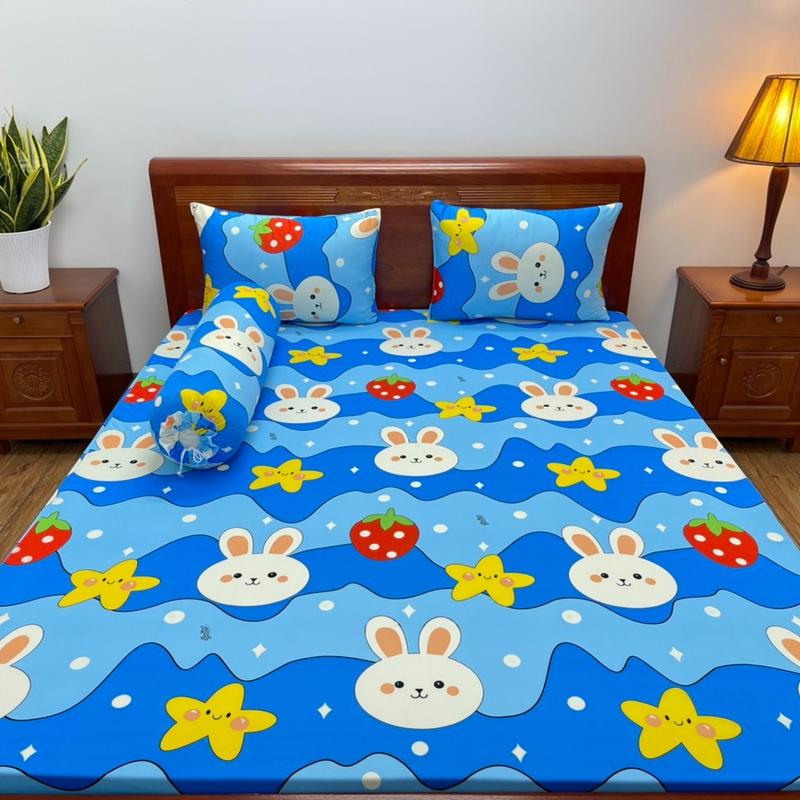 (1.0m*2m nệm 3-15cm) Ga lẻ  chất thun lạnh HQ-KHÔNG VỎ GỐI