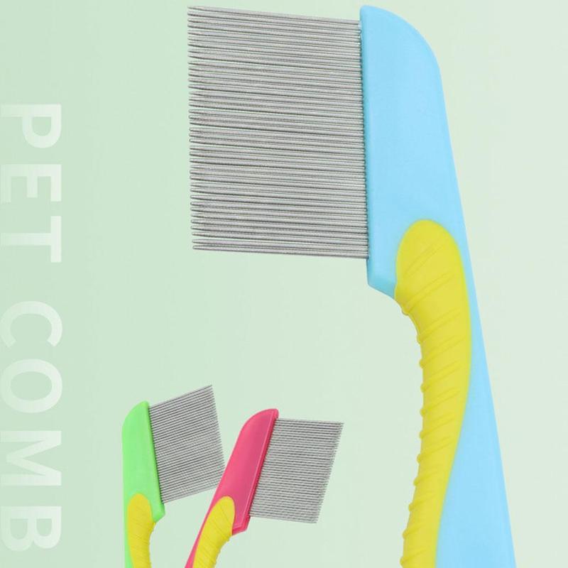 Product Introduction of Pet Flea Comb Dog Cat Hair Comb Stainless Steel Needle Comb Fur P9O2 13