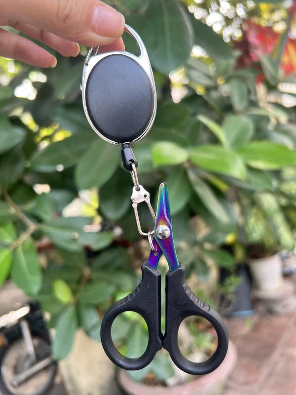 Kéo cắt dây câu cá chuyên dụng mua 1 tặng 1 chất liệu TITAN 7 màu siêu bền sắc bén trục khóa chắc chắn