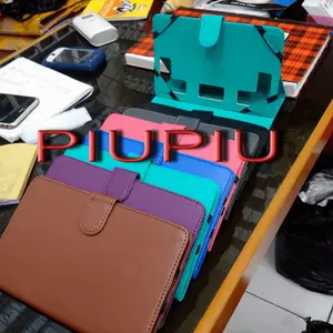 (Custom Partai) Book Cover Leather Standing Tablet PC Universal Ukuran 7 Inch / 7", 8 / 8", 10 / 10"