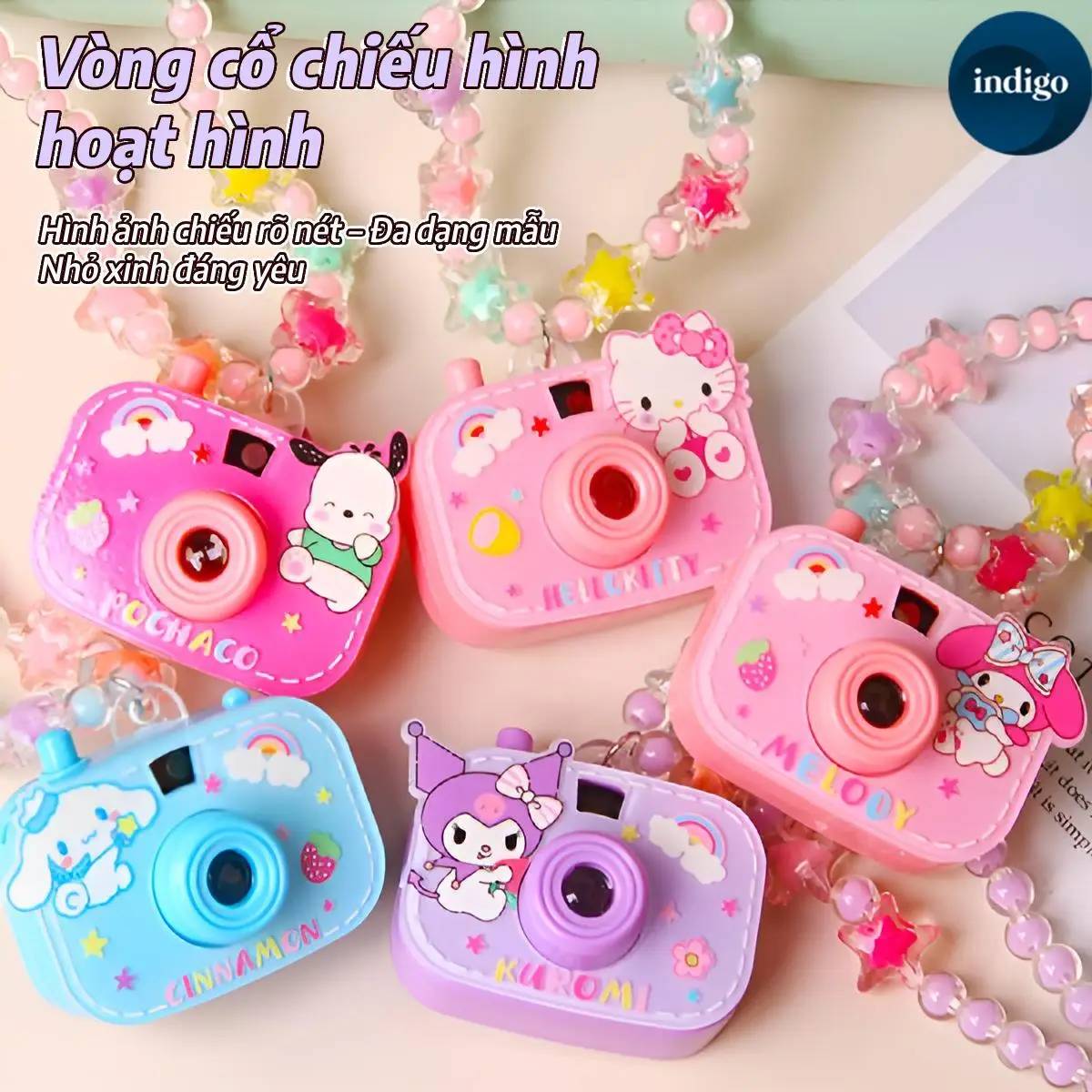 Đồ chơi Vòng Cổ Máy Chiếu Camera, Đồ Trang Trí hoạt hình, Vòng tay / Vòng Cổ đính cườm