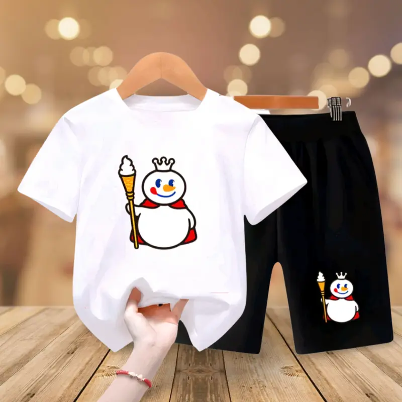 Setelan Baju Kaos Mixue Anak Usia 1-12 Tahun Pakaian Anak Laki-Laki dan Perempuan 4