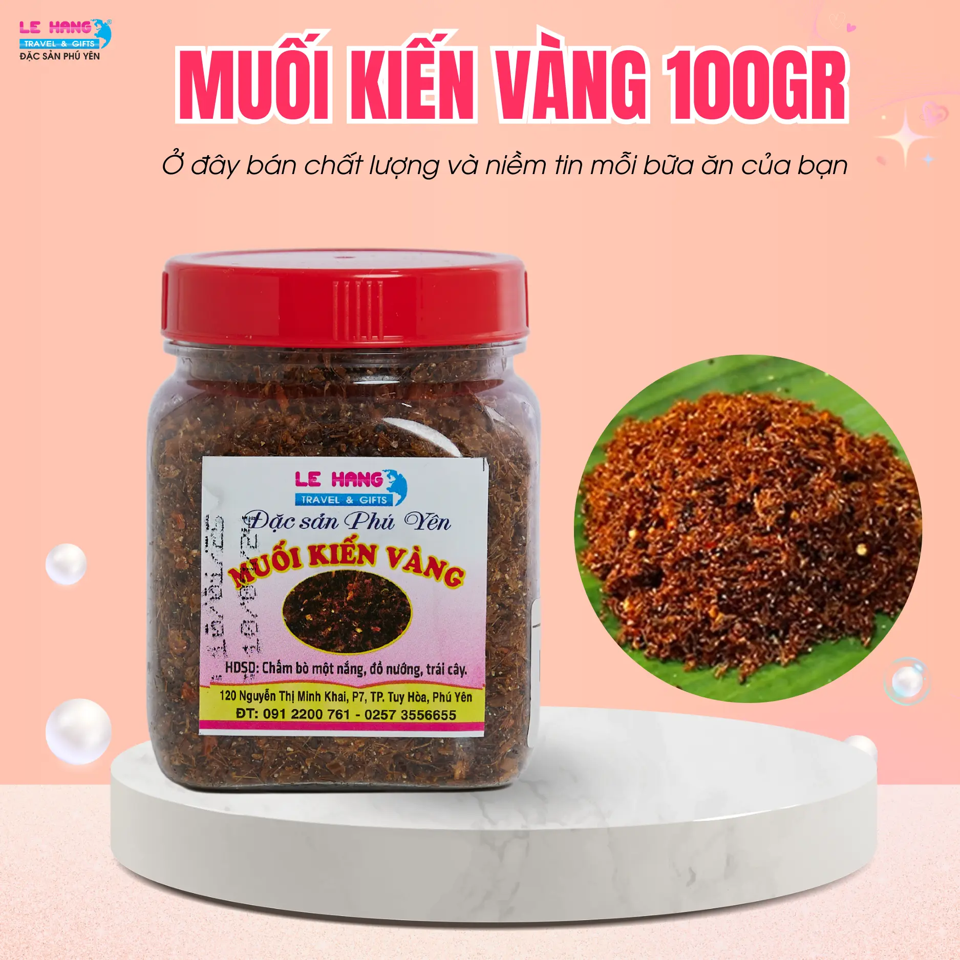 Muối Kiến Vàng Phú Yên 100g, Gia Vị Tuyệt Vời Cho Món Ăn - Lê Hằng Gifts