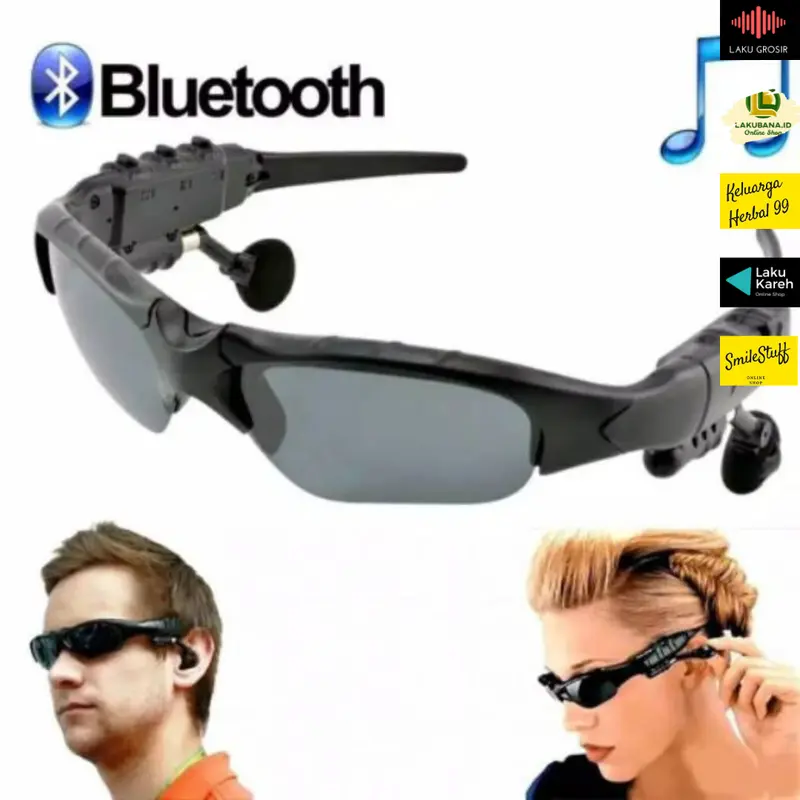 kacamata multifungsi - bisa untuk dengar musik dan telfonan terhubung lewat bluetooth anti sinar UV bahan premium sunglasses eyewear 3