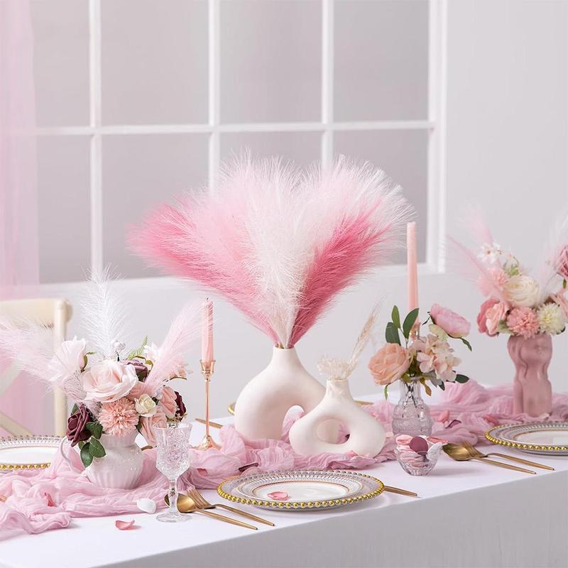Artificial Decorative Pampas Grass, 6 Counts Mean Girls Decorations Fluffy Pampas Reed Stem Bundle for Flower Arrangement, Faux Plant Ornaments for Home Wedding Party Decor 0