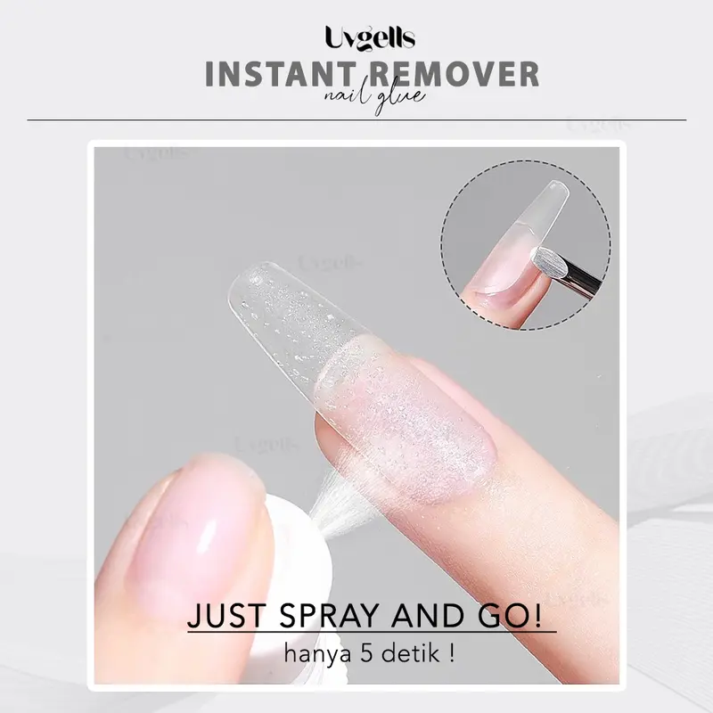 (BPOM) PERTAMA DI INDONESIA! Instant Nail glue and Remover Uvgells / Lem kuku / Lem extension / Remover Nail Extension / remover nail gel / Lem fake nails / Lem nail extension 3