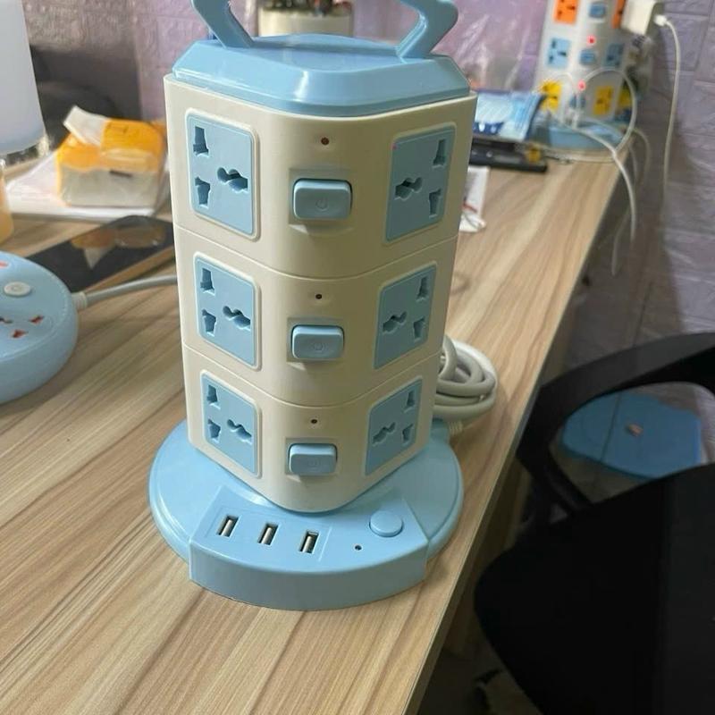 Ổ Cắm Điện 3 Tầng Đa Năng 11 ổ Cắm 3 cổng USB