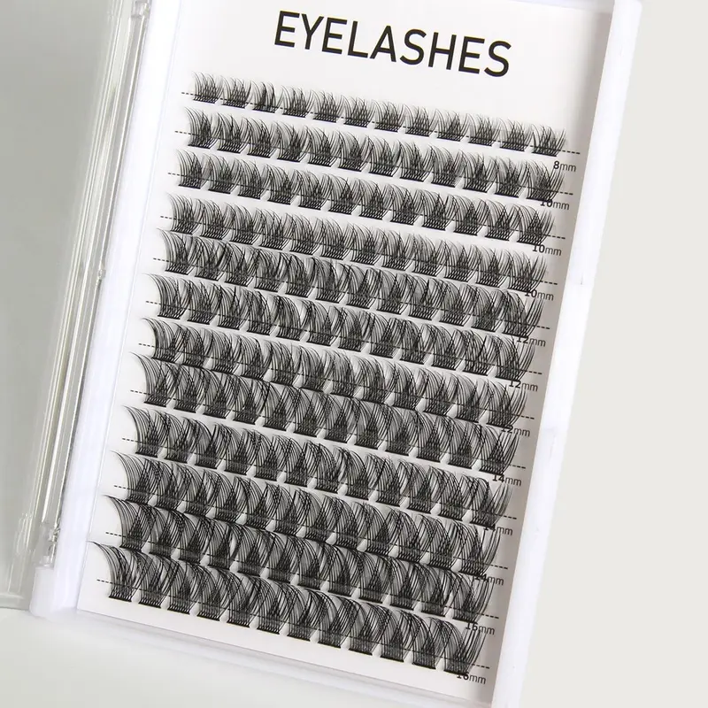 Natural Look Eyelash Extensions, 1 Box C/D Curl Individual Cluster False Eyelashes, Portable Makeup Tool for Women 2