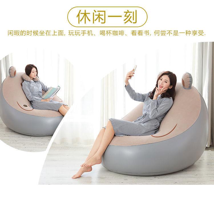 Product Introduction of Lazy Sofa Bear Inflatable Sofa Bedroom and Household Lazy Air Sofa Folding Balcony Small Sofa Sofa Bed 3