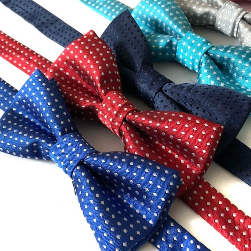 Children Fashion Formal Polyester Bow Tie Kid Classical Dot Bowties Colorful Butterfly Wedding Party Pet Bowtie Tuxedo Baby Ties 2