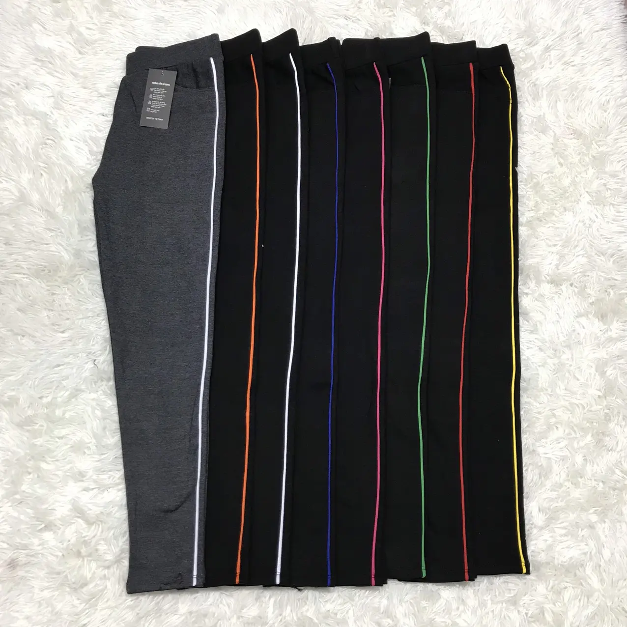 Quần legging nữ chất thun đẹp kèm ảnh thật Kem