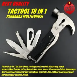 alat perkakas pertukangan tac tool 18 in1 palu obeng tang multifungsi.