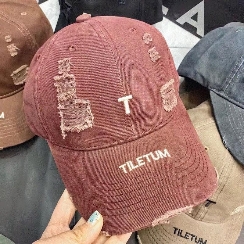 Product Introduction of 2025 New Denim Hat Letter T Soft Top Distressed Sun Hat Baseball Cap Korean Style Duckbill Cap Versatile Trendy Vintage Wearable in All Seasons 0
