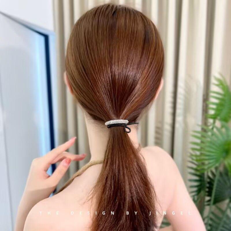 Product Introduction of Dây Buộc Tóc Kim Cương Giả, Hàng Mới Về, Dành Cho Người Lớn, Dây Buộc Tóc Đuôi Ngựa Cao Cấp, Dây Cao Su Nữ, Dây Buộc Tóc, Độ Đàn Hồi Cao, Thích Hợp Làm Búi Tóc 2