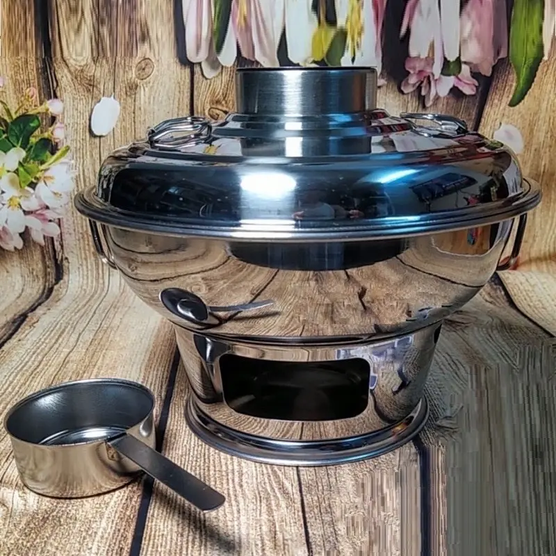Nồi lẩu cù lao sử dụng than hoặc cồn có 2 size 24cm - 26cm