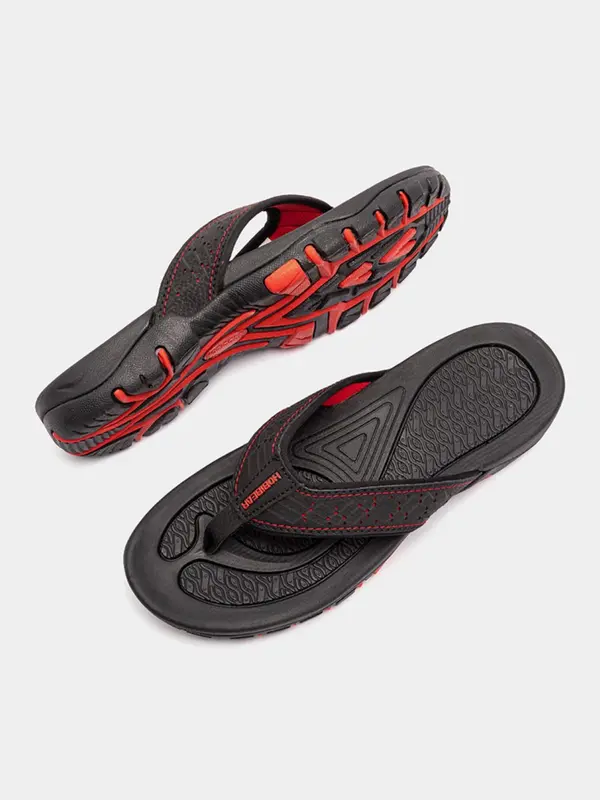HOBIBEAR Men's sandals, breathable shoes, summer thick soled casual flip flops, beach sandals 6
