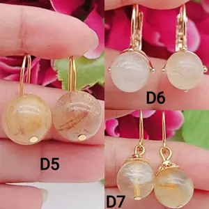 anting rambut sedana lapis emas gold earrings Elegan