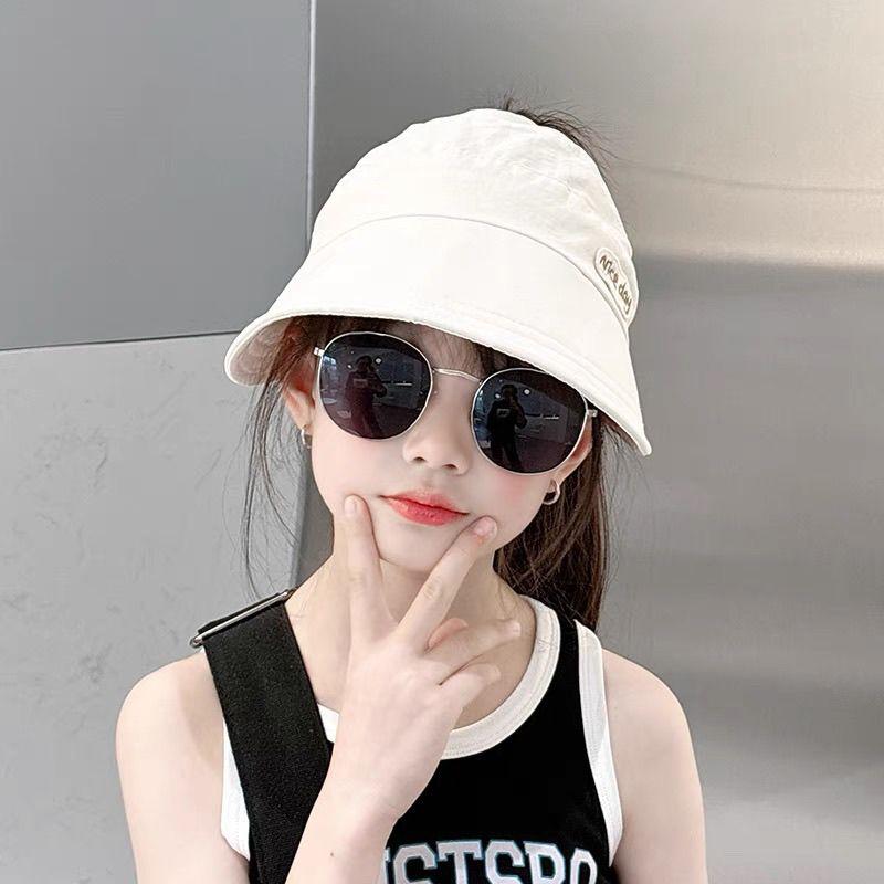 Mũ Chống Nắng Rộng Vành Ngoài Trời Cho Bé Gái, Mũ Chống Nắng Mới Cho Trẻ Em, Mũ Bóng Chày, Mũ Che Tóc Đuôi Ngựa Cao, Có Thể Gập Lại, Năm 2025 8