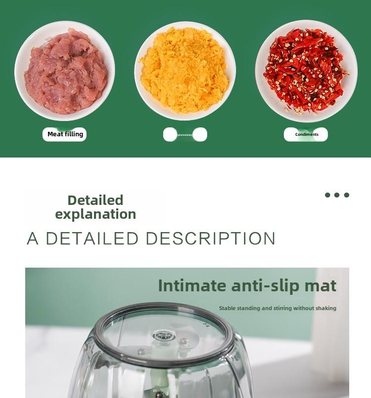 Product Introduction of Household Manual Pull Garlic Masher Onion Ginger Garlic Seasoning Garlic Press Garlic Masher Meshed Garlic Device Pumpkin Mashed Potatoes Baby Complementary Food Mixer 6