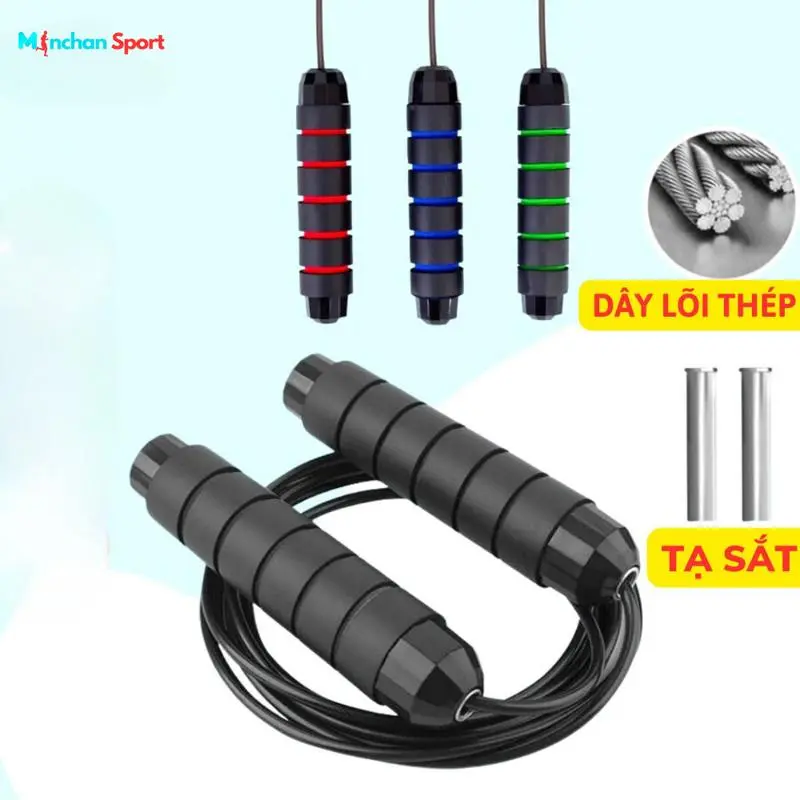 {COD} Dây Nhảy Thể Dục Có Tạ Sắt Giúp Tập Hiệu Quả Nhanh Chóng Dài 2.8m Lõi Thép Tập Thể Thao Có Thể Điều Chỉnh Độ Dài Dây, Hỗ Trợ Luyện Tập Tiện Lợi Tại Nhà Tăng Sức Bền 3