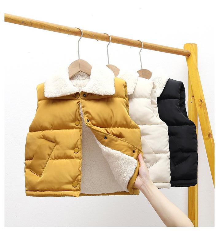 AK1464- Áo Khoác Gile Phao Lót Lông Cừu Cho Bé Trai Và Gái Cân Nặng Từ 10-30kg