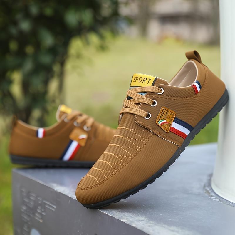 Plus Size Men's Solid Color Business Style Walking Shoes, Comfy Non Slip Lace Up Durable Soft Sole Office Shoes, Men's Footwear 5