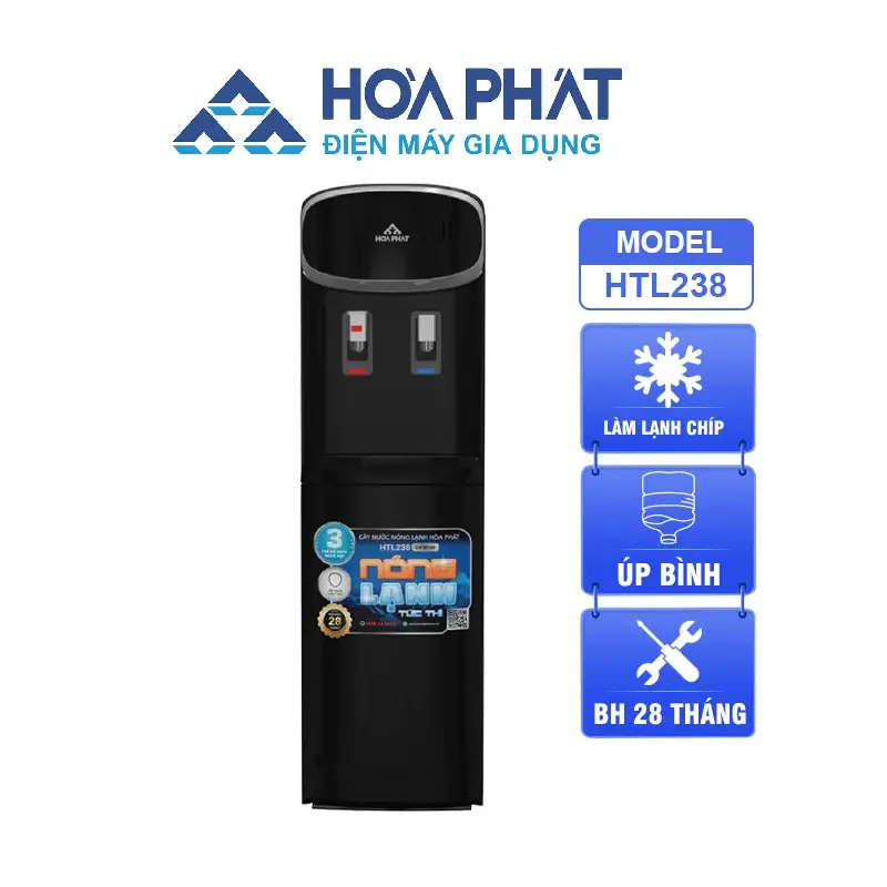 Cây Nước Nóng Lạnh Úp Bình Hòa Phát HTL238 - 2 vòi - Hàng chính hãng bảo hành toàn quốc 0
