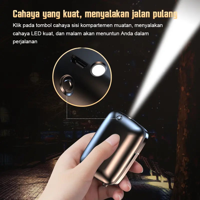【COD】Jovitech TWS EP20 Earphone Headset Bluetooth Wireless Powerbank Flashlight LED Battery 3
