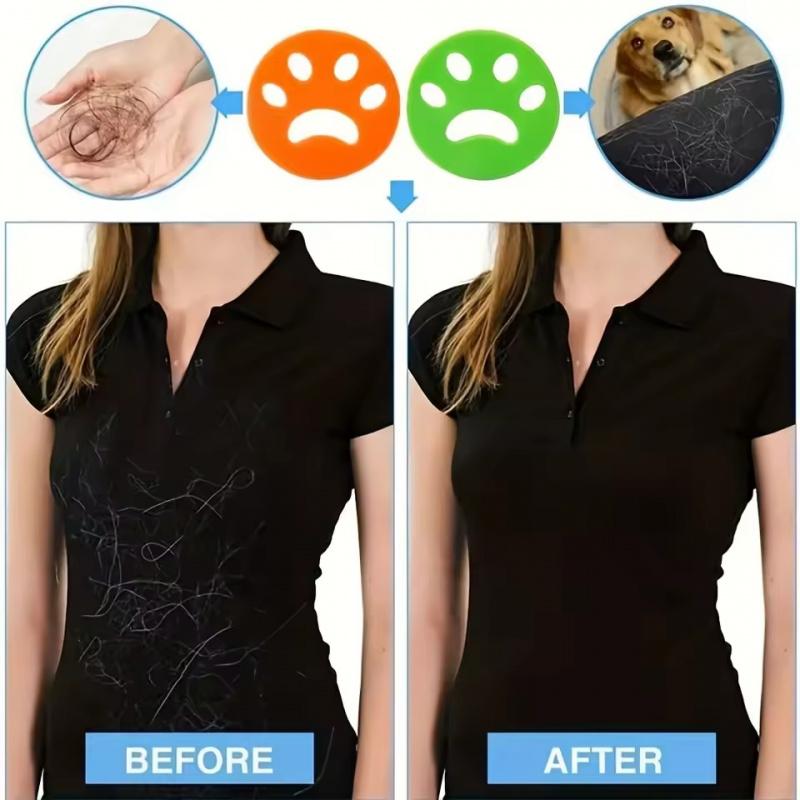 1/2/4/5Pcs Penghilang Bulu Kucing Menghilangkan Bulu Halus dari Pakaian Pengering Bulu untuk Anjing dan Kucing Aksesoris yang Dapat Digunakan Kembali Penghilang Bulu Hewan Peliharaan untuk Mesin Cuci