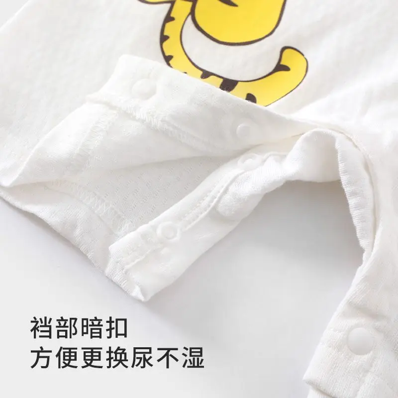 áo liền quần ngắn Tay Cho Trẻ Em, Chất Liệu Cotton Nguyên Chất, Bộ Ba Mảnh, Cho Bé Trai, Áo Jumpsuit Quần Lưới, Quần Áo Mùa Hè Cho Trẻ Em 5