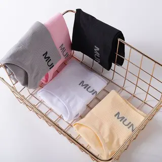 Misso Kode CD035 Celana Dalam Wanita Waist  Underware Premium Spandex Motif Polos High Boxer Hitam Pendek Dewasa Korset Cewek 3
