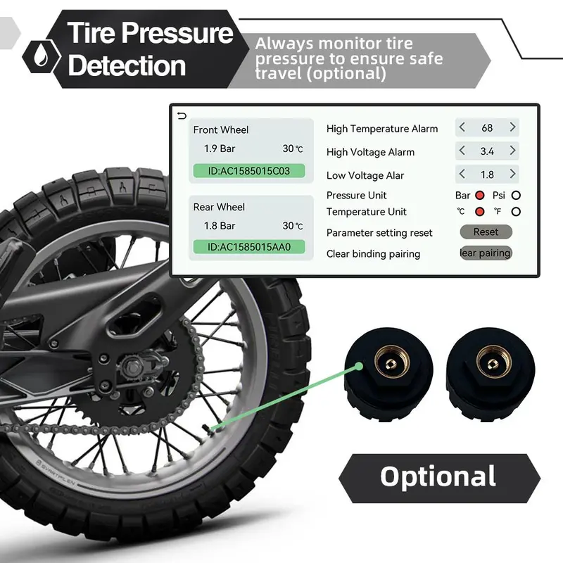 6.5 Inch Motorcycle Smart Screen, Touch Screen Portable Android Auto Bluetooth-compatible Anti-theft Waterproof GPS Navigation, Dashboard, Car Camera 3