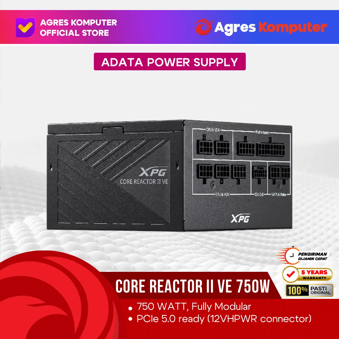 ADATA XPG PSU POWER SUPPLY CORE REACTOR II VE 850W (80+ GOLD) FULLY MODULAR ATX 3.1 PCIE 5.0 BLACK