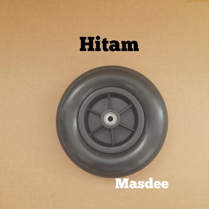 Roda depan kursi roda uk 8 inci jumbo / 200 × 50,sparepart kursi roda - Hitam [CM] 0